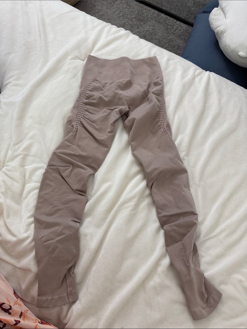 Alphalete Taupe Seamless High-Waist Leggings, XS